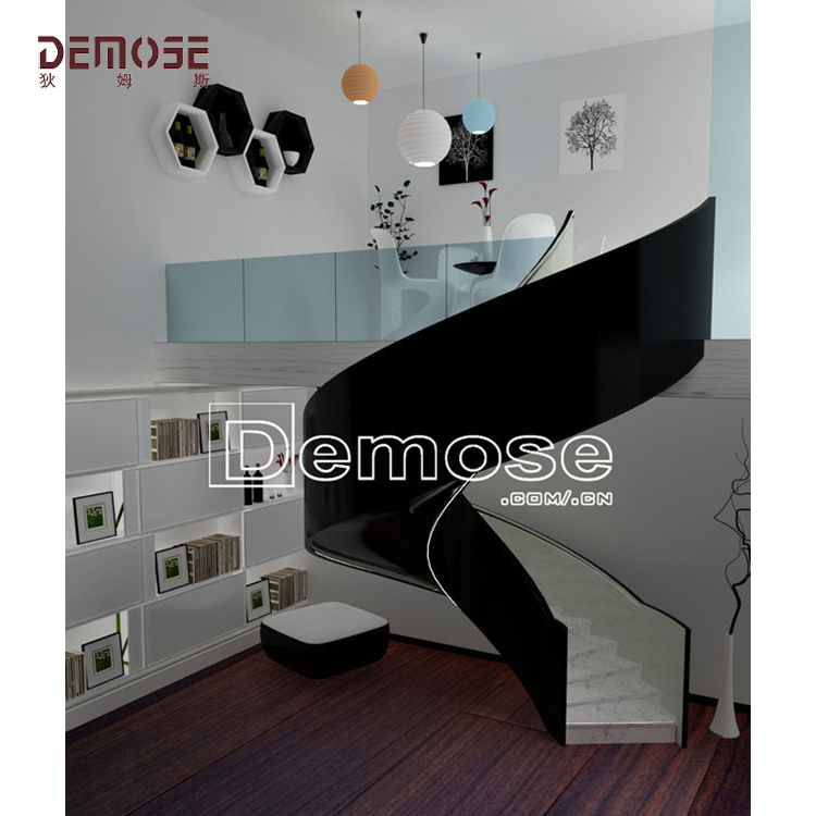 黑白旋轉(zhuǎn)樓梯