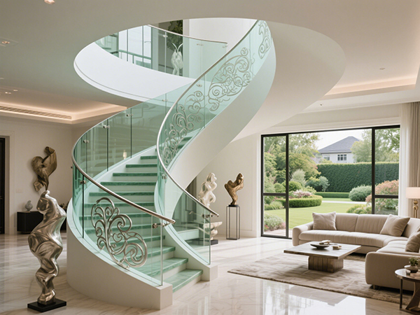 別墅樓梯定制:大尺寸與異形設(shè)計的實用美學(xué)