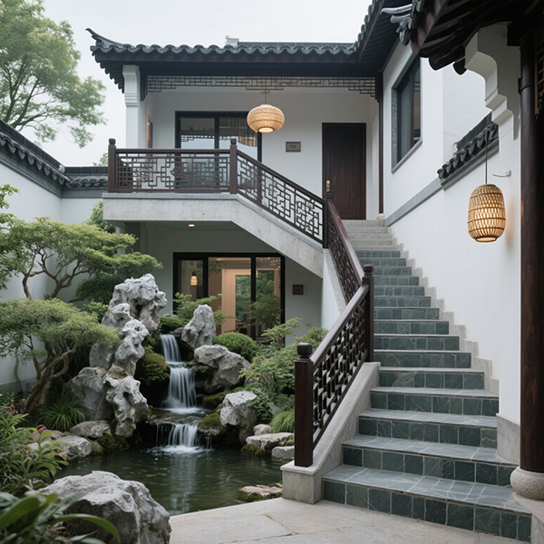 農(nóng)村自建房旋轉(zhuǎn)樓梯裝修效果