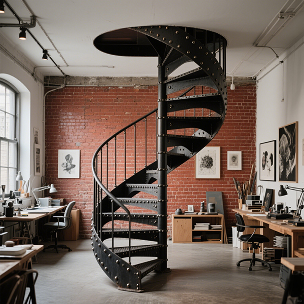 農(nóng)村自建房旋轉(zhuǎn)樓梯裝修效果